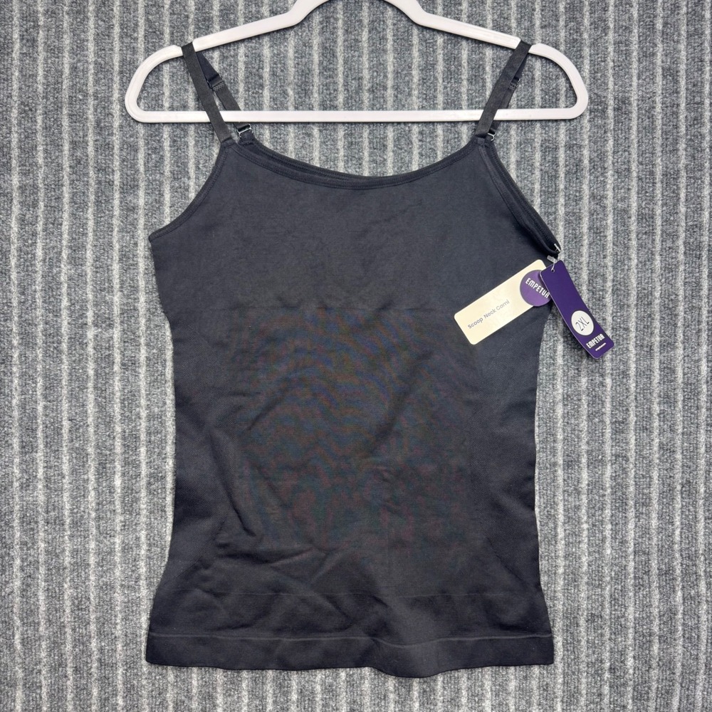 Empetua Womens Scoop Neck Cami 2XL Black Seamless Shapewear Tank Top 62001 NWT